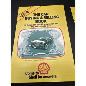 Vintage 1970's Shell Answer Book #4  The Car Buying & Selling Book/Pamphlet